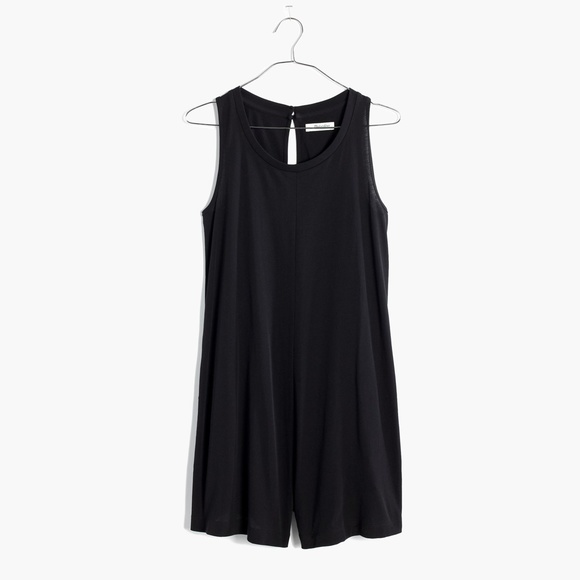 Madewell Black Cotton Jersey Romper - Picture 2 of 4